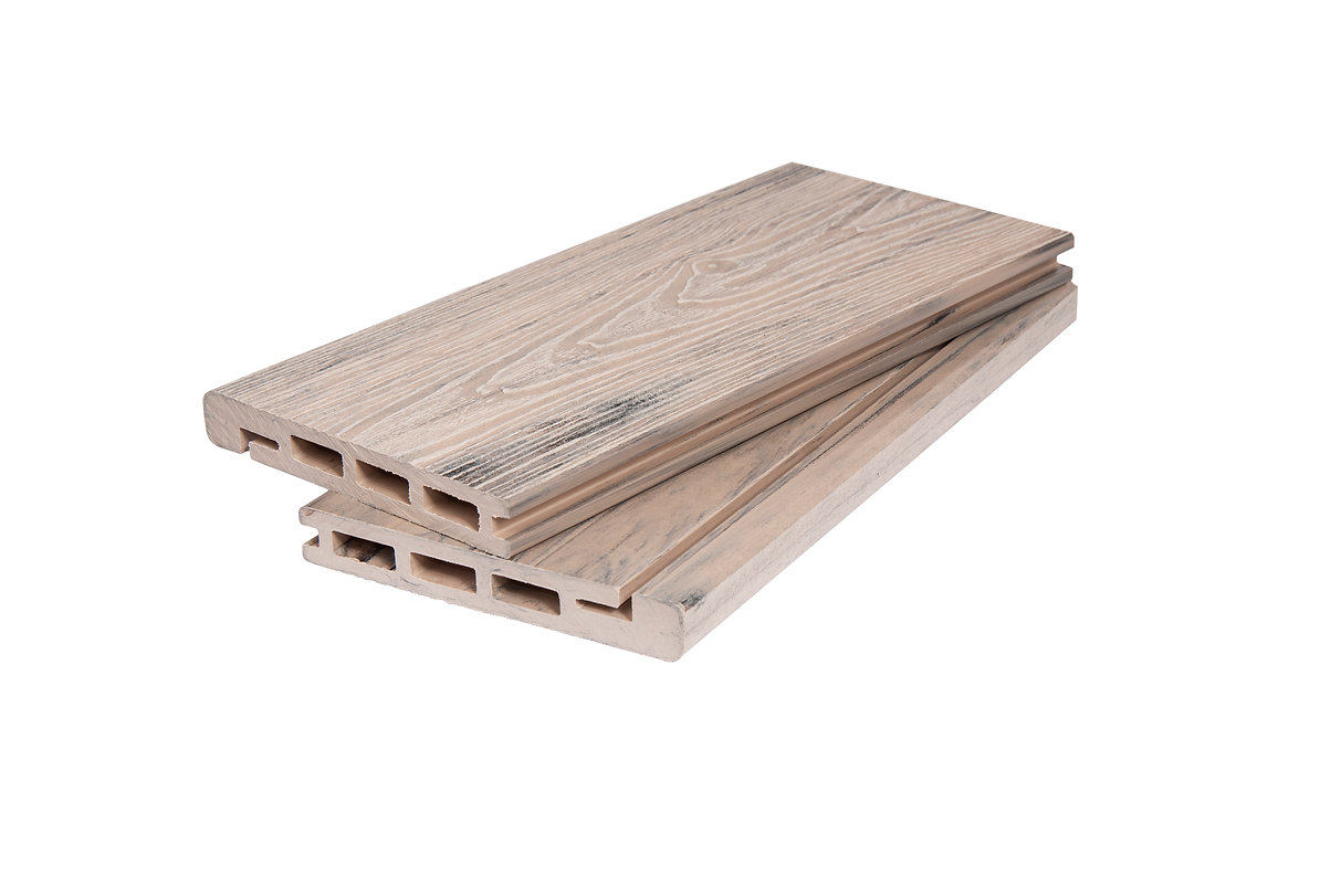 Доска 3D WOOD MIX для обрамления террас по периметру 20*140*2900 мм бежевый