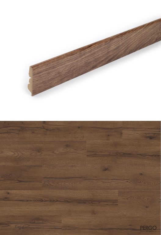 Плинтус Pergo Stavenger MDF 77 мм Дуб Горный