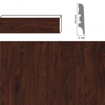 Плинтус Pergo Plank 4V MDF 58 мм Дуб Эбен