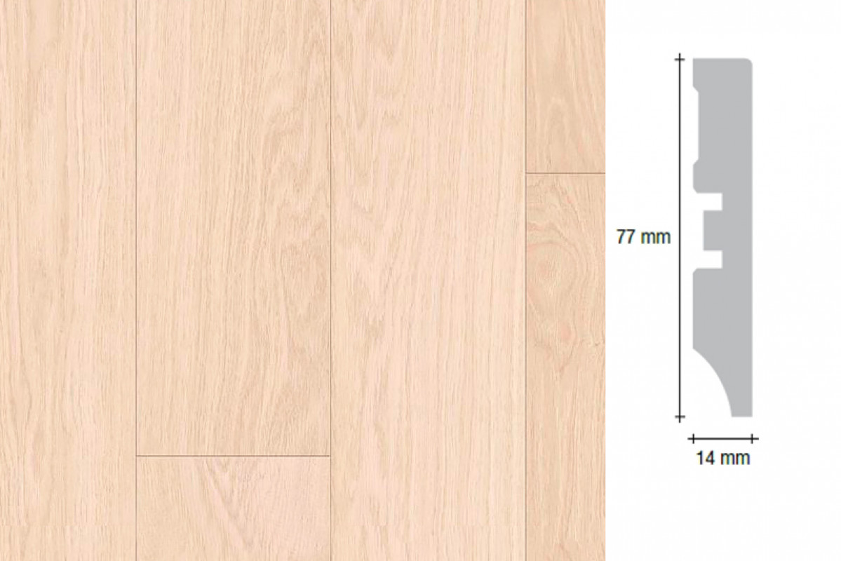 Плинтус Pergo Sensation MDF 77 мм Современный датский дуб