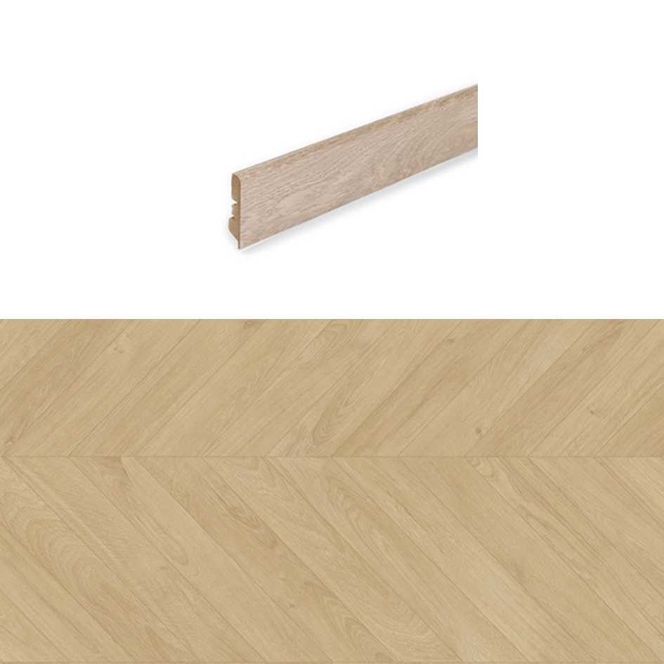 Плинтус Pergo Tiles 2V - Chevron MDF 58 мм Дуб шведский золотистый // Выведен из ассортимента