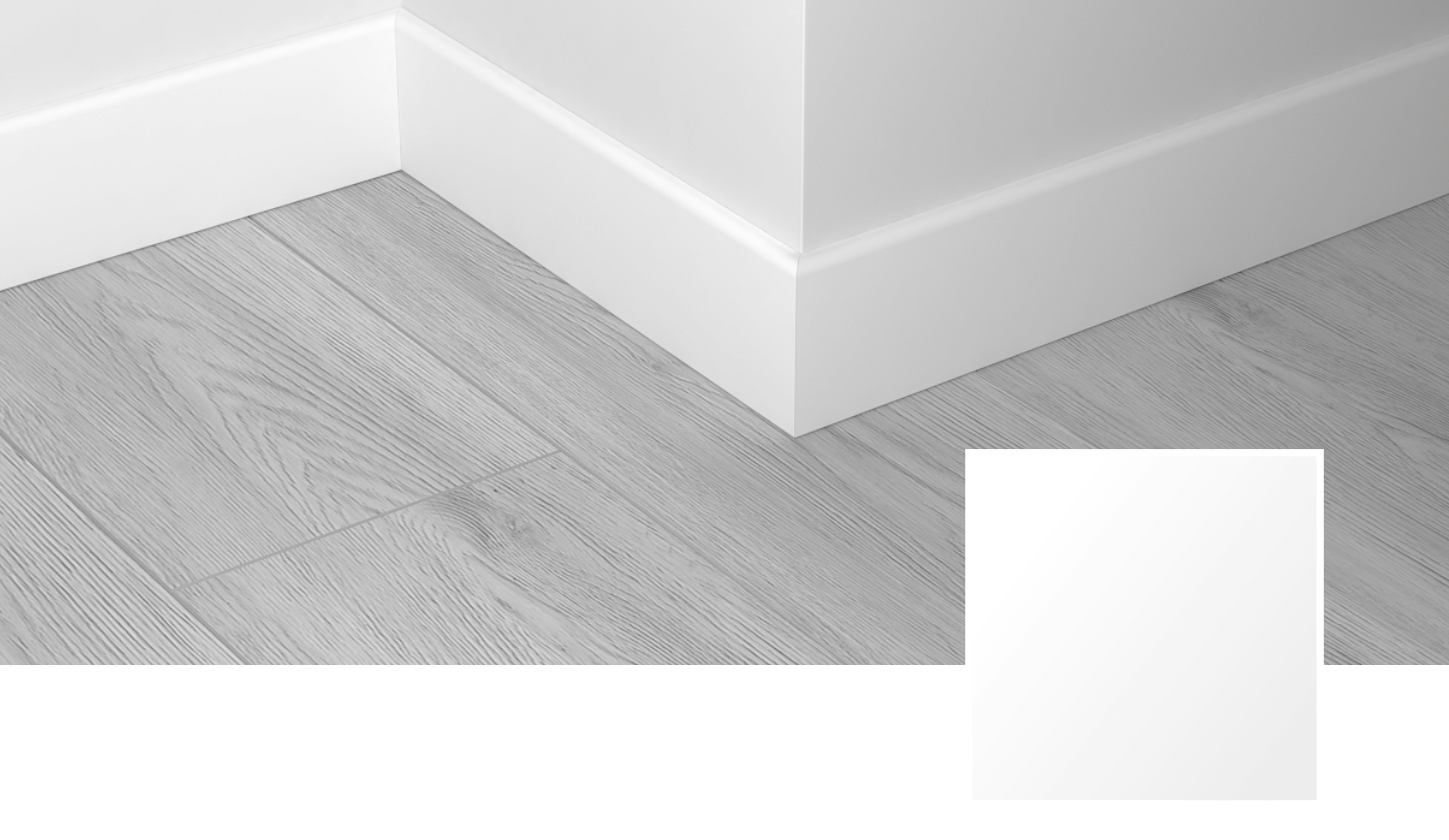 Плинтус ПВХ Alpine floor Белый матовый ECO 11-00 2200*80*11 0.1 