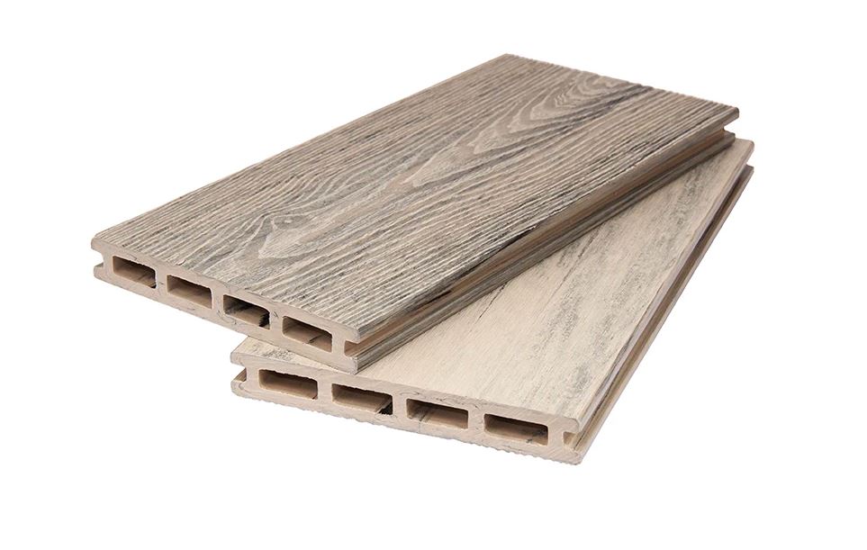 Террасная доска пустотелая 20*140*2900 мм 3D WOOD MIX+BRUSHING MIX бежевый 