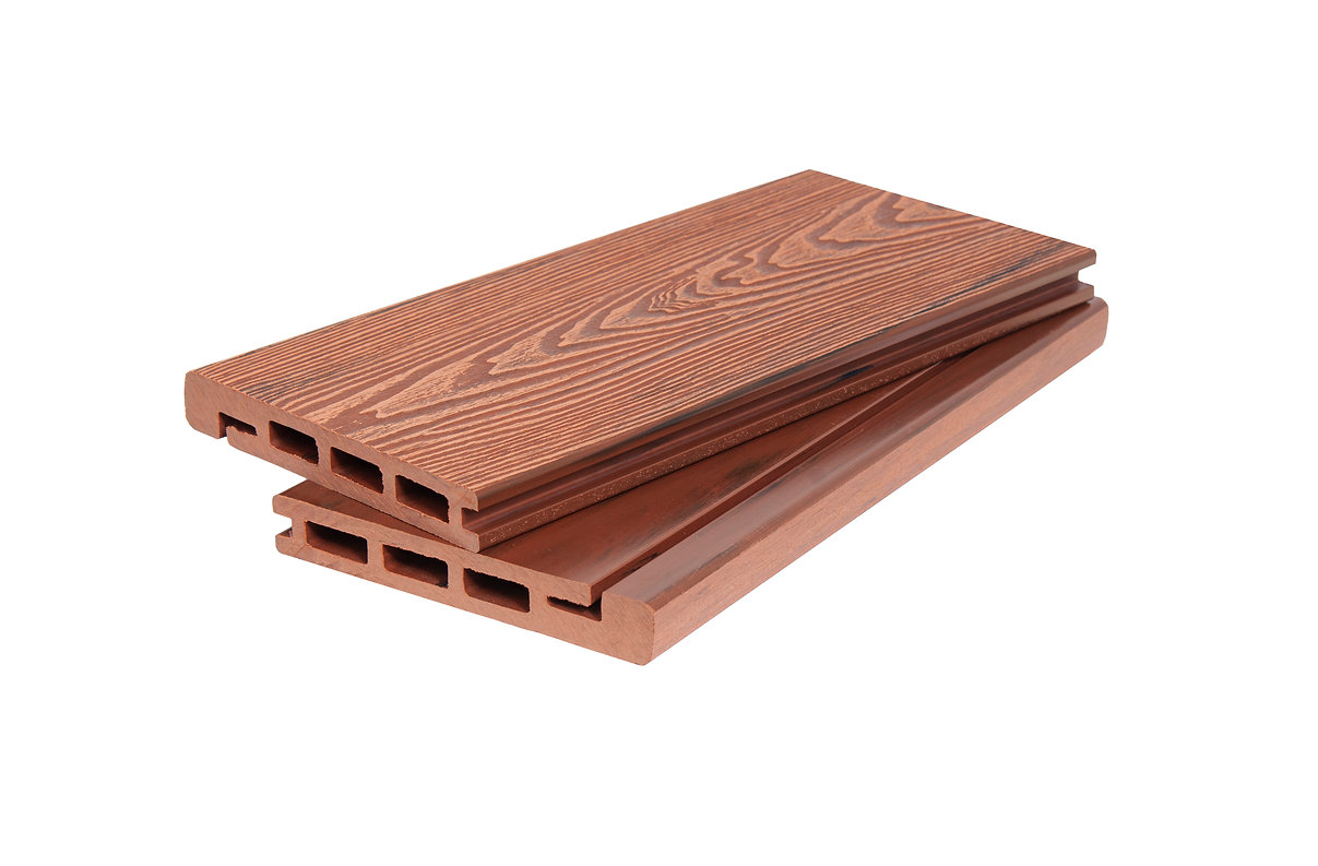 Доска 3D WOOD MIX для обрамления террас по периметру 20*140*2900 мм красное дерево