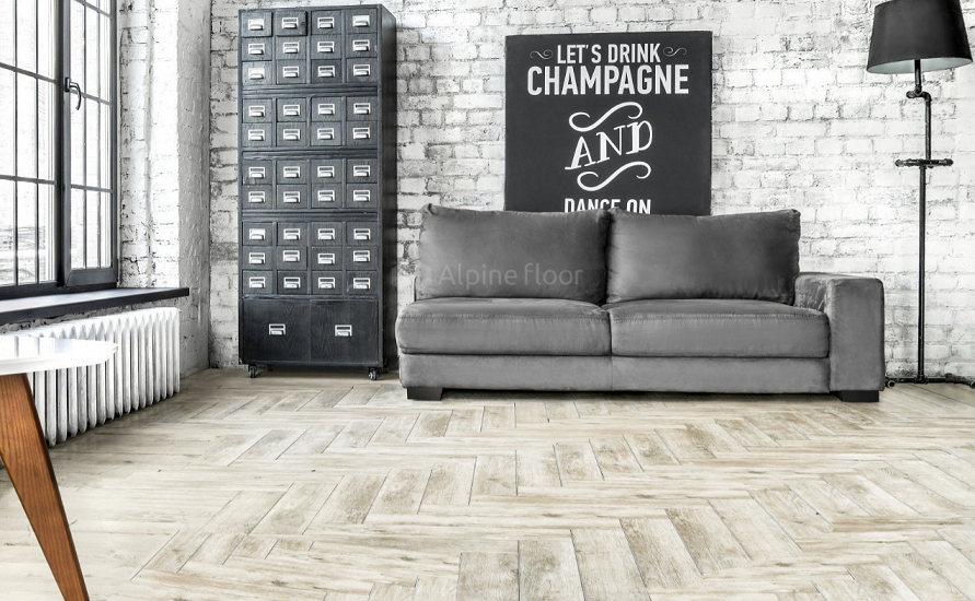 Плитка кварц-виниловая Alpine floor Expressive Parquet Сумерки А 610*122*6.0 0.55 